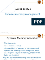 CSE101-Lec#21: Dynamic Memory Management