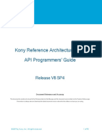 Kony Reference Architecture SDK API Programmers' Guide: Release V8 SP4