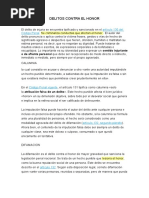 Delitos Contra El Honor: Artículo 130 Del Código Penal