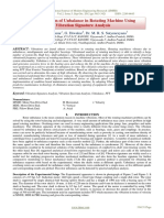 Determination of Unbalance in Rotating Machine Using Vibration Signature Analysis