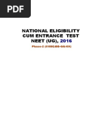 National Eligibility Cum Entrance Test Neet (Ug) ,: Phase-2 (CODE:BB-QQ-XX)