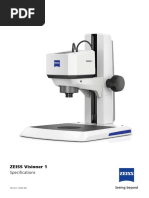 ZEISS Visioner 1 Specifications: Version: 2022-08