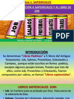 Tema: Introducción A Sapienciales Y Al Libro de JOB: Maestra: Rosmeri de Reyes - 25 de Enero 2023