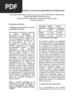 Informe Laboratorio Normas de Seguridad y Manejo de Materiales