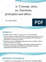 Guidance: Concept, Aims, Objectives, Functions, Principles and Ethics