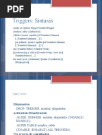 Triggers: Sintaxis