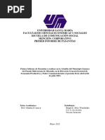 Universidad Santa María Facultad de Ciencias Económicas Y Sociales Escuela de Comunicación Social Mención: Corporativo Primer Informe de Pasantías