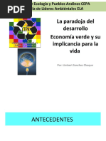 La Paradoja Del Desarrollo Economía Verde y Su Implicancia para La Vida