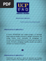 Pedagogia E Didática: Prof Dra Sandra Cristina Motta Bortolotti