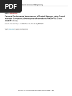 Personal Performance Measurement of Project Manager Using Project Manager Competency Development Framework (PMCDF®) (Case Study PT - XYZ)