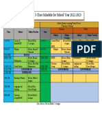 Grade 3 Class Schedule 2