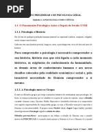 1.3. O Pensamento Psicológico Antes e Depois Do Século XVIII