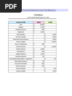 Prepare Financial Statements From Trial Balance in Excel