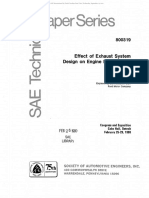 Effect of Exhaust System Design On Engine Performance: Tim G. Adams