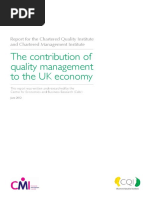 The Contribution of Quality Management To The UK Economy