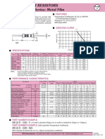 Film Resistors MR Series: Metal Film: Features