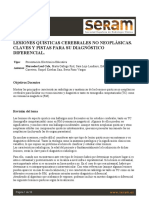 Lesiones Quísticas Cerebrales No Neoplásicas. Claves Y Pistas para Su Diagnóstico Diferencial