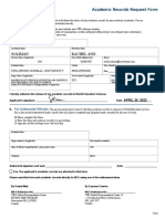 Soliman Rachel Ann: Academic Records Request Form