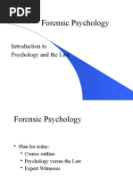 Forensic Psychology: Introduction To Psychology and The Law