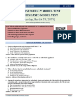 Paradise Weekly Model Test Cee Mds Based Model Test: (Saturday, Kartik 19, 2079)