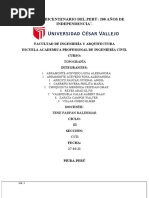 TOPOGRAFÍA INFORME DE Altimetría 2