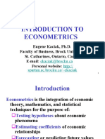 Introduction To Econometrics