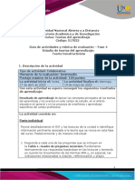 Guía de Actividades y Rúbrica de Evaluación - Unidad 3 - Fase 4 - Estudio de Teorías Del Aprendizaje Teoría Constructivista