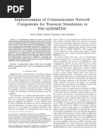 Implementation of Communication Network Components For Transient Simulations in Pscad/Emtdc