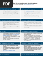 Top 25 Active Directory Security Best Practices Checklist