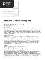 Procedure of Steam Blowing Test - Being Mechanical