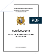 Currículo 2013: Escuela Académico Profesional de Educación