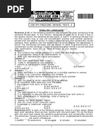 Sbi Po Prelims Model Test-2: English Language