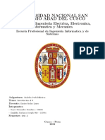 Universidad Nacional San Antonio Abad Del Cusco: Facultad de Ingenieria Electrica, Electronica, Informatica y Mecanica