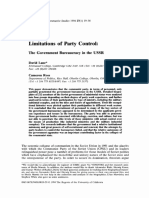 Limitations of Party Control:: The Government Bureaucracy in The USSR