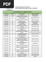 Calendário de Corridas 2023 - 0