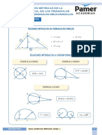 Geom - R4 - Relaciones Métricas en La Circunferencia, Triángulos, Rectángulos y Triángulos Oblicuángulos