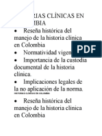 Historias Clínicas en Colombia