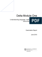 Delta Module One Report June 2010