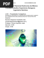 Informe Exp. 8 Descenso de La Temperatura de Congelación y Aumento de La Temperatura de Ebullición - Electrolitos y No Electrolitos-.