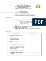 Detailed Lesson Plan Measures of Central Tendency Ungrouped Data