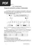 Diagnostic prénatal de certaines β thalassémies: TD 3 Génétique humaine