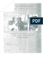 Instructivo para El Uso de Vehículos y Consumo de Combustible