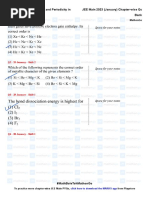 Classification of Elements and Periodicity in Properties JEE Main 2023 (January) Chapter-Wise Qs Bank