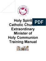 Holy Spirit Catholic Church Extraordinary Minister of Holy Communion Training Manual