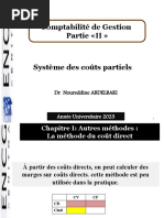 Comptabilité de Gestion Partie II : DR Noureddine ABDELBAKI