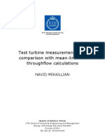 Test Turbine Measurements and Comparison With Mean-Line and Throughflow Calculations