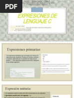 Expresiones de Lenguaje C