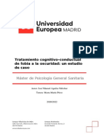 Tratamiento Cognitivo-Conductual de Fobia A La Oscuridad: Un Estudio de Caso