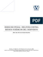 Derecho Penal: Delitos Contra Bienes Jurídicos Del Individuo