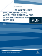 Guidelines On Tender Evaluation Using Weighted Criteria For Building Works and Services